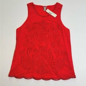 NWT J.Crew Embroidered Eyelet Tank